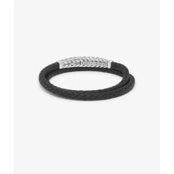 Buddha to Buddha Leder Armbänder | Lederschmuck-Armband Barbara Doppelt Leder Schwarz