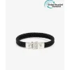 Buddha to Buddha Leder Armbänder | Silber Armbänder-Armband Barbara Leder Schwarz