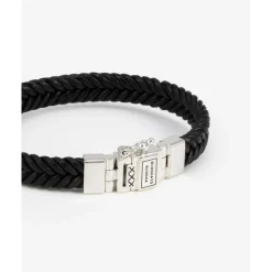 Buddha to Buddha Leder Armbänder | Silber Armbänder-Armband Barbara Leder Schwarz