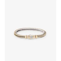 Buddha to Buddha Golden Armbänder | Zweifarbige Armbänder-Armband Barbara XS Silber/Gold 14kt