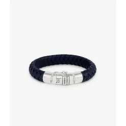 Buddha to Buddha Leder Armbänder | Engrave-Armband Ben Leather Navy