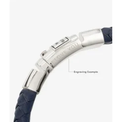 Buddha to Buddha Leder Armbänder | Engrave-Armband Ben Leather Navy
