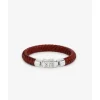 Buddha to Buddha Leder Armbänder | Engrave-Armband Ben Leder Rot