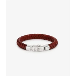 Buddha to Buddha Leder Armbänder | Engrave-Armband Ben Leder Rot