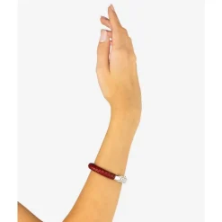 Buddha to Buddha Leder Armbänder | Engrave-Armband Ben Leder Rot