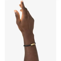 Buddha to Buddha Golden Armbänder | Lederschmuck-Armband Bennett Leder Gold 14kt