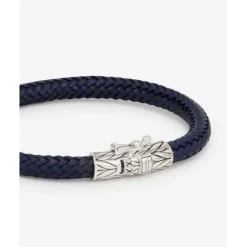 Buddha to Buddha Leder Armbänder | Lederschmuck-Armband Ellen Leder Navy