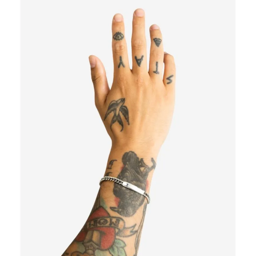 Buddha to Buddha Silber Armbänder | Engrave-Armband Essential Bar Silber
