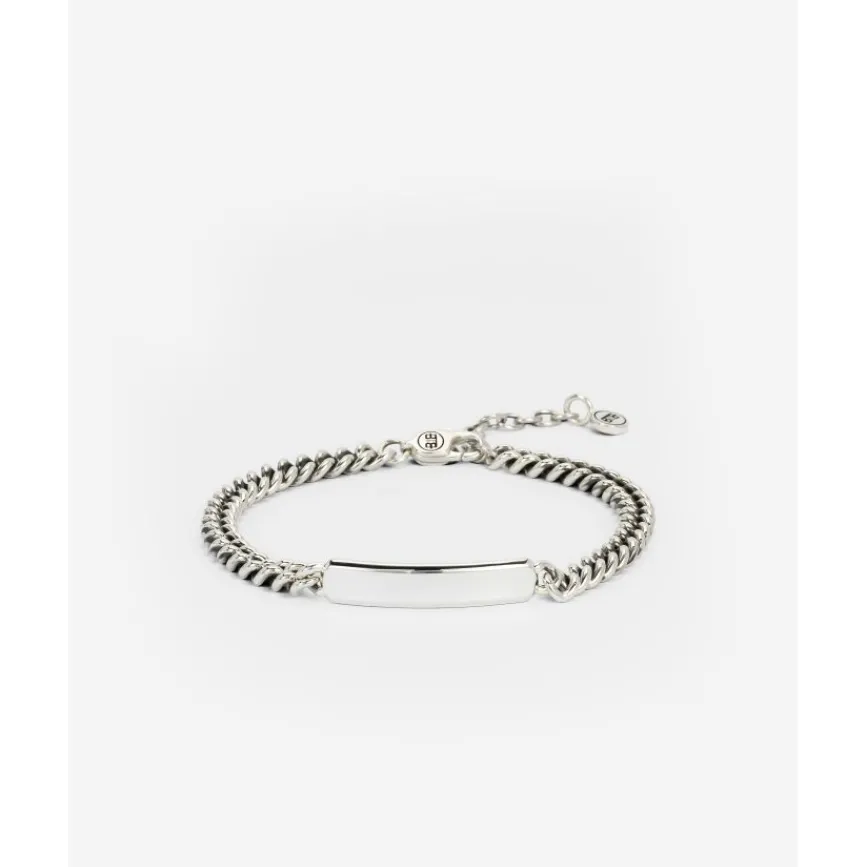 Buddha to Buddha Silber Armbänder | Engrave-Armband Essential Bar Silber