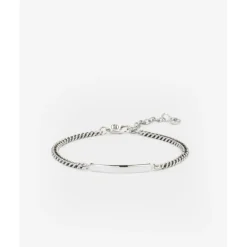 Buddha to Buddha Silber Armbänder | Engrave-Armband Essential Mini Bar Silber