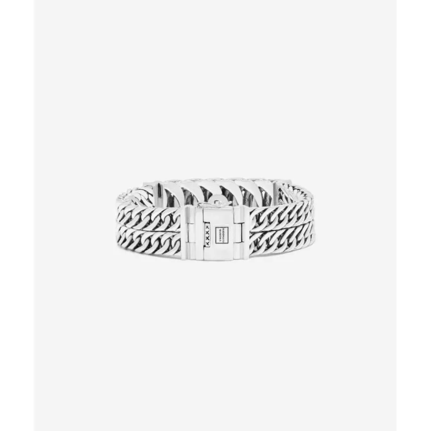 Buddha to Buddha Silber Armbänder | Limited Editions-Armband Esther Doppelt XS Limited Schwarz Spinel Silber Gold 14kt