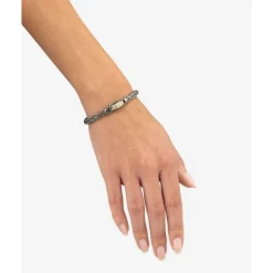 Buddha to Buddha Silber Armbänder | Black Rhodium Schmuck-Armband Katja XS Schwarz Rhodium Glanz Gold 14kt