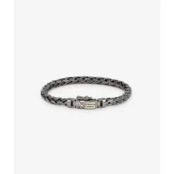 Buddha to Buddha Silber Armbänder | Black Rhodium Schmuck-Armband Katja XS Schwarz Rhodium Glanz Gold 14kt