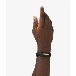 Buddha to Buddha Gravierbarer Armbänder | Leder Armbänder-Armband Komang Leder Schwarz