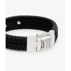 Buddha to Buddha Gravierbarer Armbänder | Leder Armbänder-Armband Komang Leder Schwarz