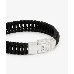 Buddha to Buddha Leder Armbänder | Lederschmuck-Armband Lars Leder Schwarz
