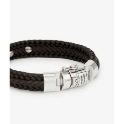 Buddha to Buddha Leder Armbänder | Silberschmuck-Armband Nurul Small Leder Braun