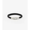 Buddha to Buddha Leder Armbänder | Silber Armbänder-Armband Nurul/Ellen Mix Leder Schwarz