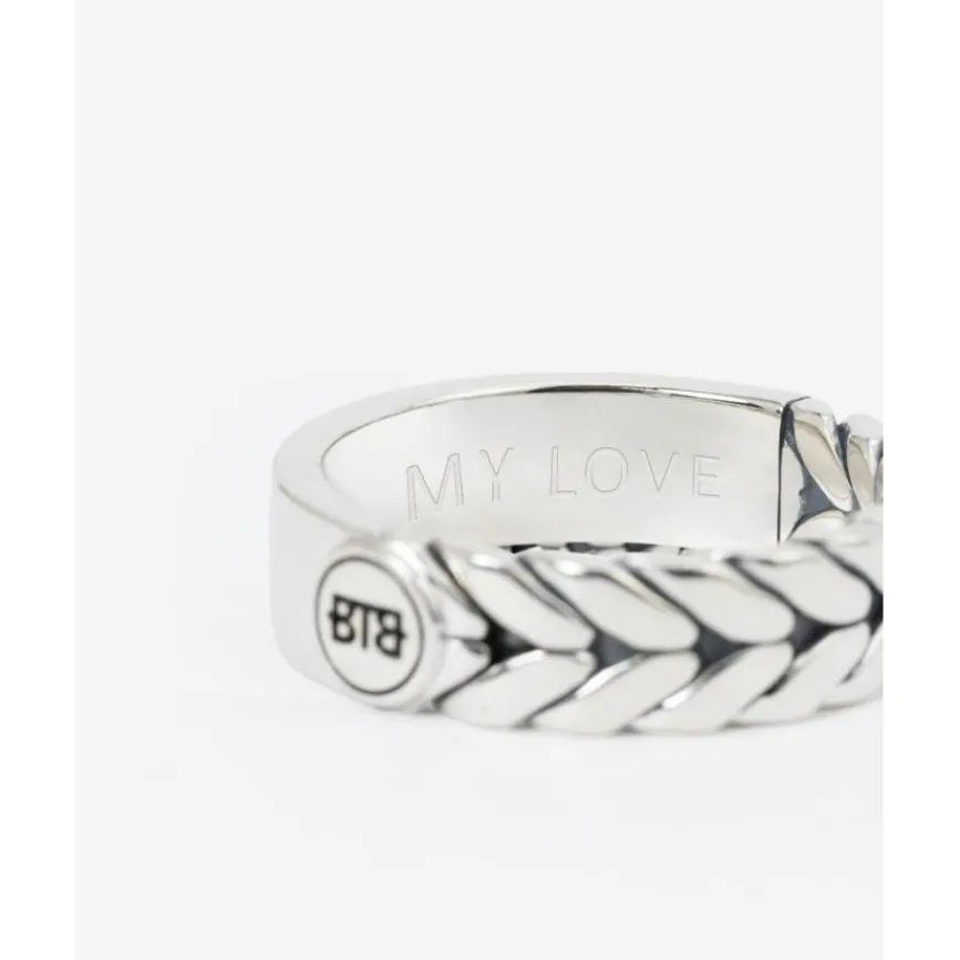 Buddha to Buddha Gravierbarer Ringe | Silber Ringe-Barbara Dual Ring Silber