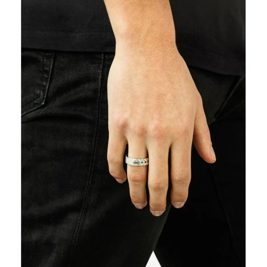 Buddha to Buddha Gravierbarer Ringe | Silber Ringe-Barbara Dual Ring Silber