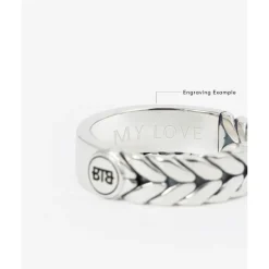 Buddha to Buddha Gravierbarer Ringe | Silber Ringe-Barbara Dual Ring Silber