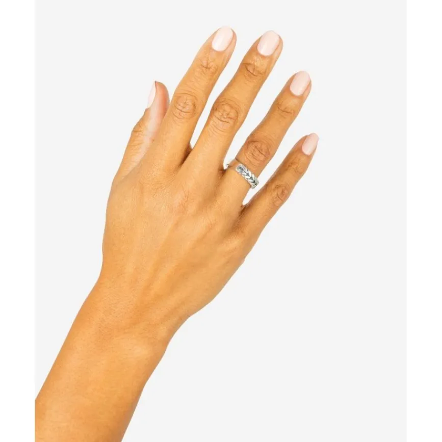 Buddha to Buddha Gravierbarer Ringe | Silber Ringe-Barbara Dual Ring Silber