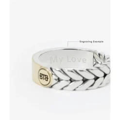 Buddha to Buddha Zweifarbige Ringe | Engrave-Barbara Dual Ring Zweifarbig