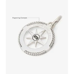 Buddha to Buddha Anhänger | Engrave-Barbara Kompass Anhänger Silber