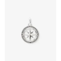 Buddha to Buddha Anhänger | Engrave-Barbara Kompass Anhänger Silber