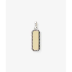 Buddha to Buddha Anhänger | Engrave-Barbara Octagon Tag Anhänger Zweifarbig