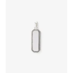 Buddha to Buddha Anhänger | Engrave-Barbara Octagon Tag Anhänger Silber