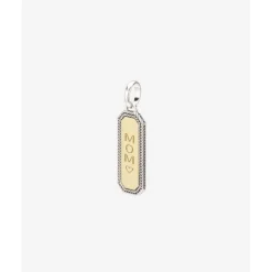 Buddha to Buddha Anhänger | Engrave-Barbara Octagon Tag Anhänger Zweifarbig