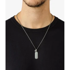 Buddha to Buddha Anhänger | Engrave-Barbara Octagon Tag Anhänger Silber