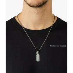 Buddha to Buddha Anhänger | Engrave-Barbara Octagon Tag Anhänger Silber