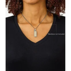 Buddha to Buddha Anhänger | Engrave-Barbara Octagon Tag Anhänger Zweifarbig