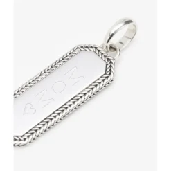 Buddha to Buddha Anhänger | Engrave-Barbara Octagon Tag Anhänger Silber