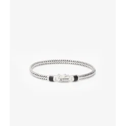 Buddha to Buddha Edelstein Armbänder | Engrave-Ben Mini (Edel-)Stein Armband Silber Onyx
