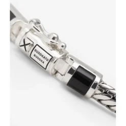 Buddha to Buddha Edelstein Armbänder | Engrave-Ben Mini (Edel-)Stein Armband Silber Onyx