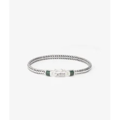 Buddha to Buddha Edelstein Armbänder | Engrave-Ben Mini Gemstone Armband Silber Malachit