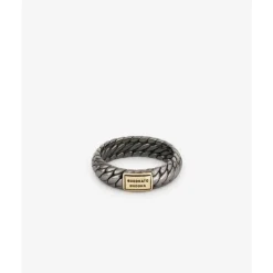Buddha to Buddha Silber Ringe | Black Rhodium Schmuck-Ben XS Ring Black Rhodium Shine Gold 14kt