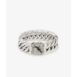 Buddha to Buddha Silber Armbänder | Limited Editions-Chain Groß Schwarz Spinell Limited Armband Silber