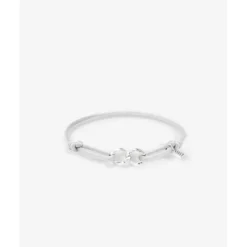 Buddha to Buddha Kordel Armbänder | Kordelschmuck-Chain XS Cord-Armband Silber Grau