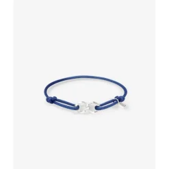 Buddha to Buddha Kordel Armbänder | Kordelschmuck-Chain XS Cord-Armband Silber Kobaltblau