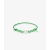 Buddha to Buddha Kordel Armbänder | Kordelschmuck-Chain XS Cord-Armband Silber Buddha Grün