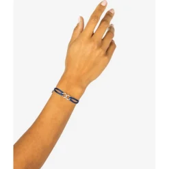 Buddha to Buddha Kordel Armbänder | Kordelschmuck-Chain XS Cord-Armband Silber Kobaltblau