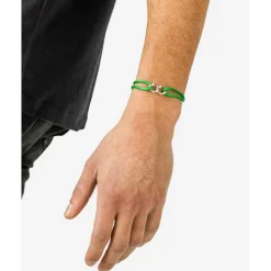 Buddha to Buddha Kordel Armbänder | Kordelschmuck-Chain XS Cord-Armband Silber Buddha Grün
