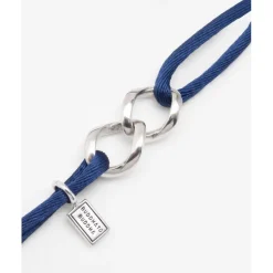 Buddha to Buddha Kordel Armbänder | Kordelschmuck-Chain XS Cord-Armband Silber Kobaltblau