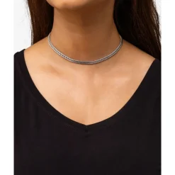 Buddha to Buddha Silberketten | Silberschmuck-Choker Esther mini Silber 34-38 cm