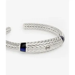 Buddha to Buddha Silber Armbänder | Silberschmuck-Cuff Armband Ellen Stone Tigereye Navy