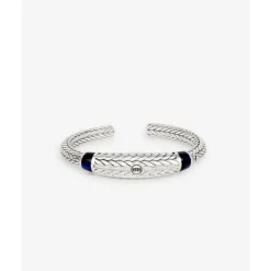 Buddha to Buddha Silber Armbänder | Silberschmuck-Cuff Armband Ellen Stone Tigereye Navy